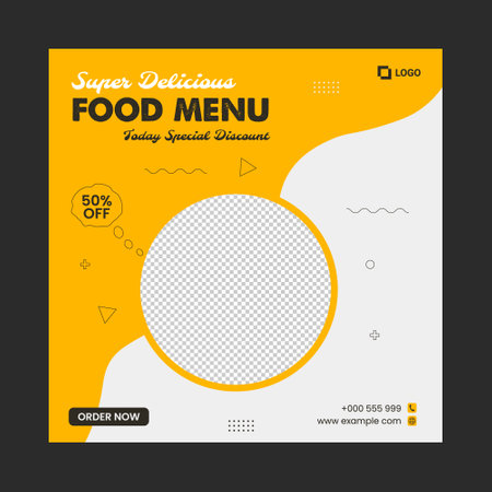 Editable social media post template for web, print and presentation.のイラスト素材
