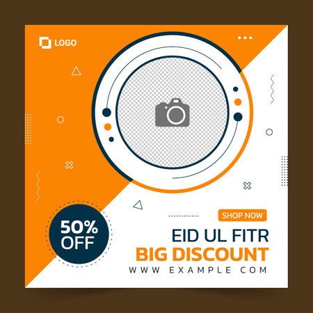 Editable Eid Fashion Sale social media post Template and web bannerのイラスト素材