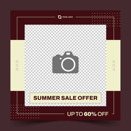 Photography social media post template. Vector illustration for social media.のイラスト素材