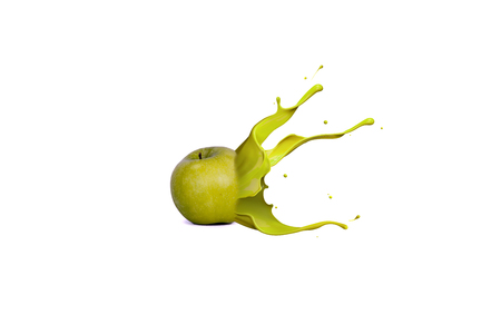 Apple green with artの写真素材