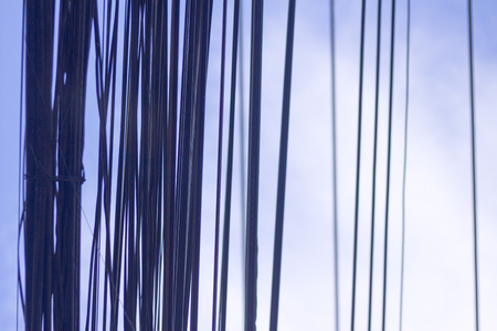 Wiring on the streetの写真素材