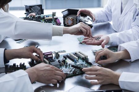 Men and women to cooperateの写真素材