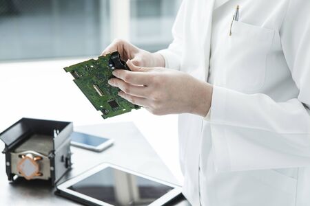 Hands of women engineersの写真素材