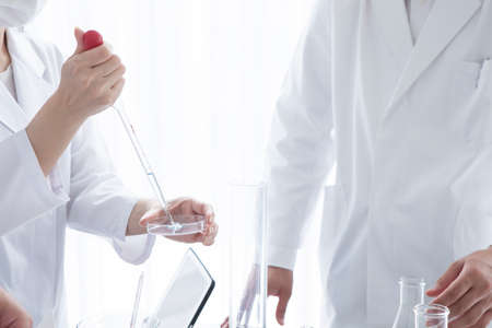 Two researchers for the development of detergent