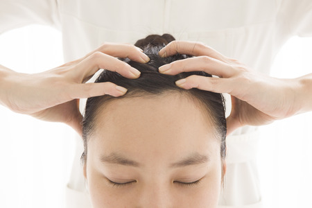 Woman to be Head Spaの写真素材