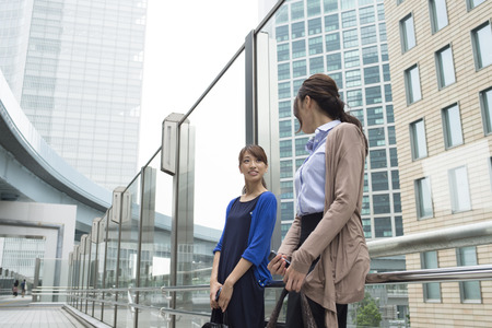Female company employee in the office districtの写真素材