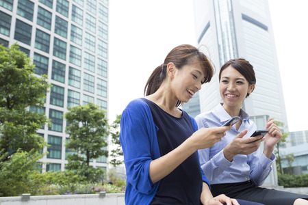 Women working in the cityの写真素材