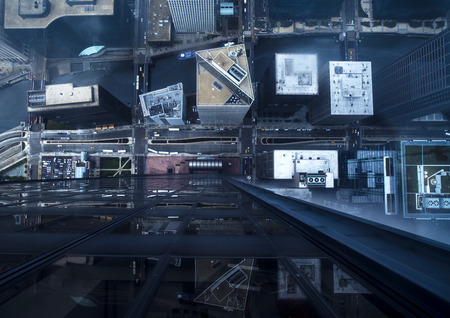 aerial photograph Chicago building