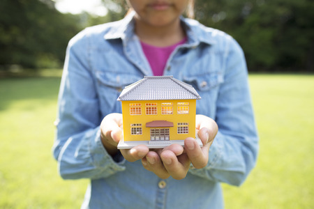 Children playing in the parkの写真素材