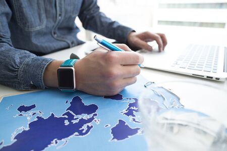 Man you have a smart watch is cool.の写真素材