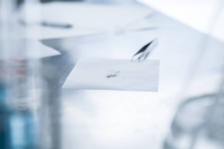 White powder needed to make the medicine.の写真素材