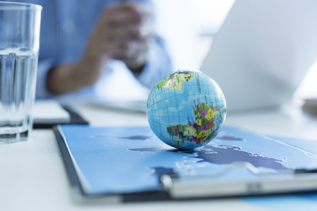 Close-up of the earth globeの写真素材