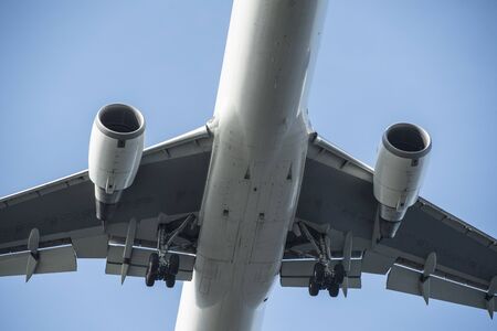 Close-up picture of the fuselage of the airplane.の写真素材