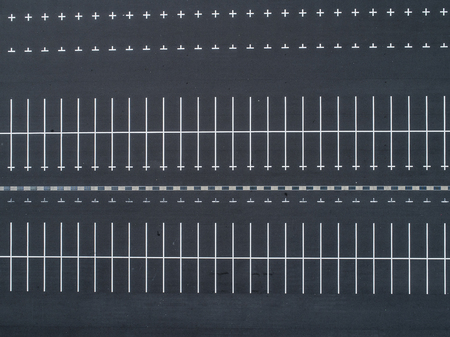 Aerial shooting of a parking lot without a car.の写真素材