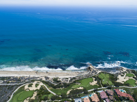 Aerial view of costal area in California.の写真素材