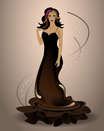 Vector illustration with fairy tale character Chocolate Fairyのイラスト素材