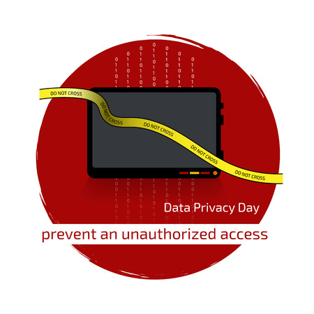 Data Privacy Day. Vector flat conceptual illustrationの写真素材