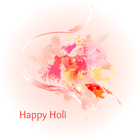 Abstract colorful Happy Holi background. Design for Indian Festival of Colours. Vector illistrationのイラスト素材