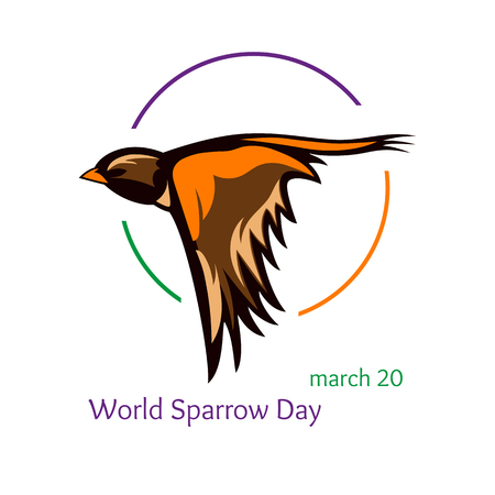 Card for the World Day of Sparrowのイラスト素材