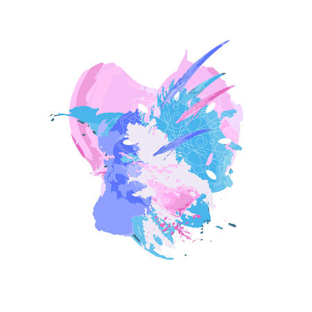 Abstract colorful watercolor background. Spots and splashes. Vector illustrationのイラスト素材