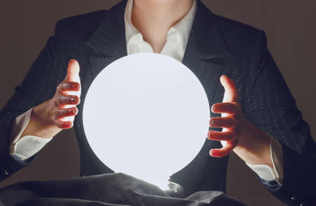 successful person, isolated on beige backgroundの写真素材