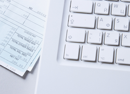 Keyboard and documentsの写真素材