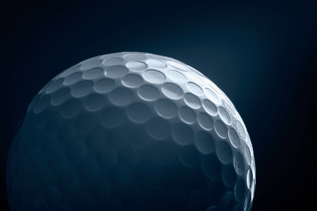 A close-up of a golf ballの写真素材