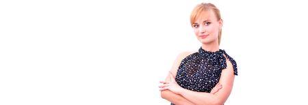 Portrait of an attractive young woman standingの写真素材