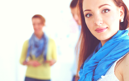 Portrait of attractive female designer in officeの写真素材
