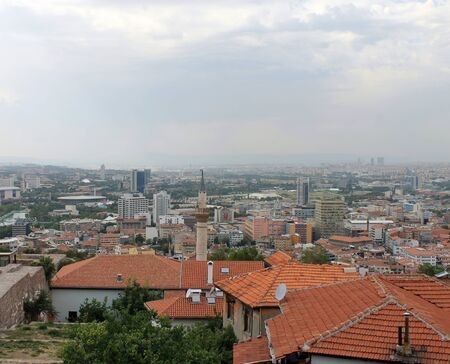 Ankara the capital of Turkey city panorama top view of the castleのeditorial素材