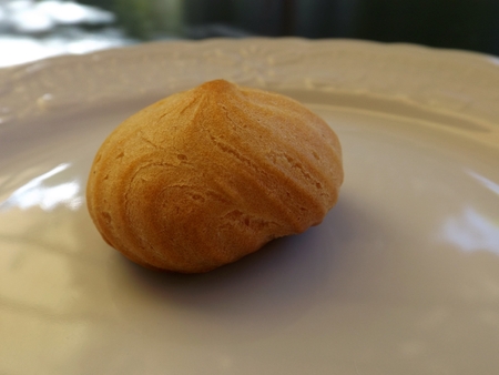 Profiteroles choux pastry baked in the oven for filling cream