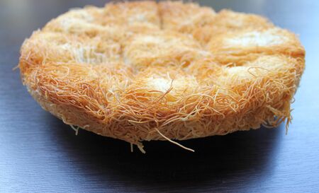 Turkish national dish Kataify flour sweetness in sugar syrup