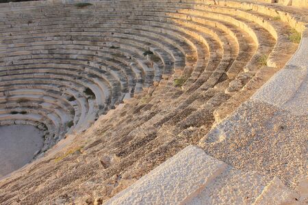 The ruins of the ancient theater in the city of Kas, Turkey