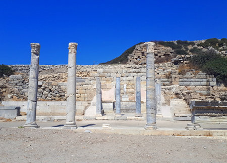 Knidos. A major trading city, the center of the cult of Aphrodite, one of the six members of the Doric League, the site of the Doric Games. Ancient city. Turkey.の写真素材