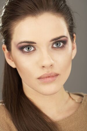 Woman portrait. Face close up.の写真素材