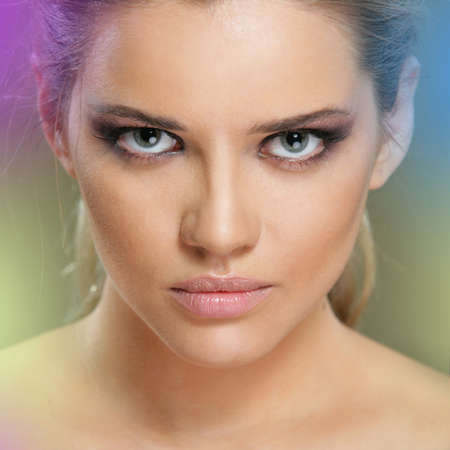 young sexy woman studio shot portrait.の写真素材