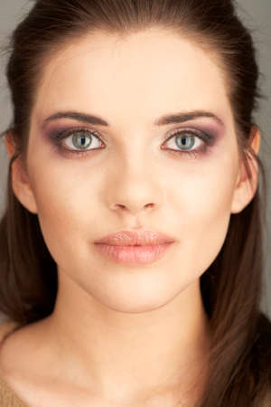 Woman portrait. Face close up.の写真素材