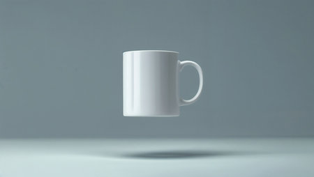 Coffee Cup 3D Illustration Mockup Scene on Isolated Backgroundの素材