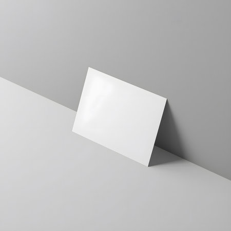 Modern minimalistic workspace featuring a blank canvas on a sleek gray background to inspire creativity and design ideasの素材