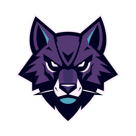 Aggressive Wolf Mascot Logo â€“ Esports, Gaming, Animal Head, Vector Illustration