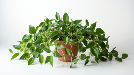 Houseplant in a pot on a white background. Houseplant.の写真素材