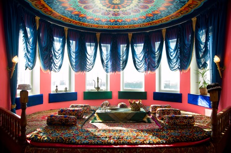 Modern room in luxury house. interior of the houseの写真素材