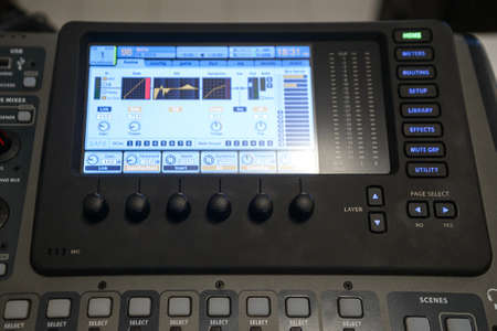 professional audio mixing console. Sound mixing board.