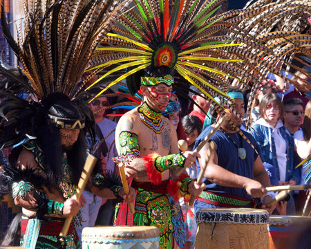Fruitvale, CA - November 04, 2018: Unidentified participants at the 30th annual Dia de los Muertos, or Day of the Dead festival.Â This is one of the most popular holidays celebrated in Mexico.のeditorial素材