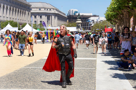 San Francisco, CA - June 23, 2018: Participants at San Francisco Pride, one of the largest...