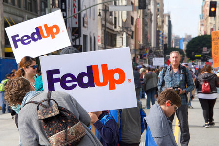 Los Angeles, CA - March 24, 2018: With calls to End gun violence, no more silence!  thousands of students and adults march to protest gun violence. March for our lives.のeditorial素材