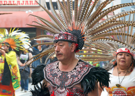 San Francisco, CA - May 28, 2023: Unidentified participants in the 45th annual Carnaval Grand Parade...