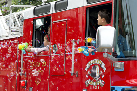 Alameda, CA - July 4, 2023: Alameda 4th of July Parade, one of the largest and longest Independence...