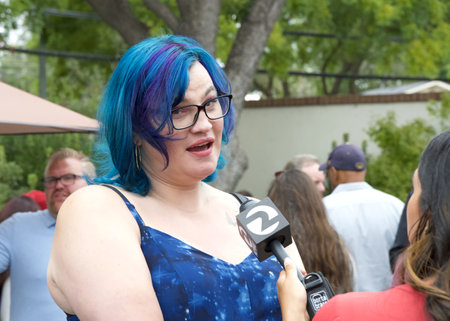 San Jose, CA - Sept 2, 2023: Participants at the South Bay Labor Councilâs Labor Day BBQ event.のeditorial素材