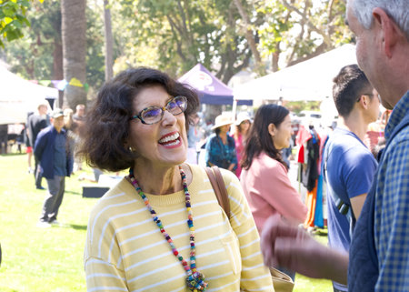 Alameda, CA - Sept 23, 2023: Mayor Marilyn Ezzy Ashcraft speaking with participants at the Nuestros...
